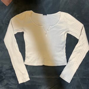 Brandy Melville long sleeve white shirt OS